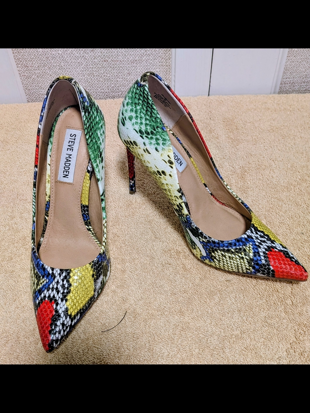 Steve Madden Multicolor Snake-Print Stiletto Pump